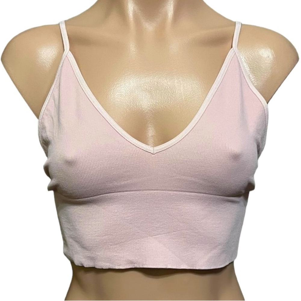 Free People Ali Low Back Seamless Bra Top X/L Pink NWOT